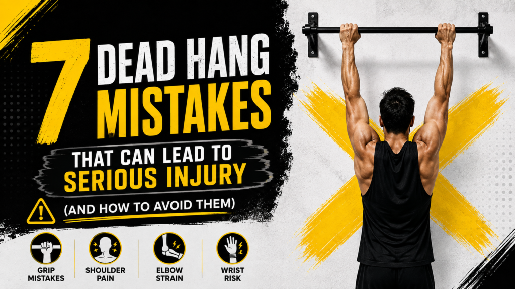 Dead hang form and injury prevention illustration