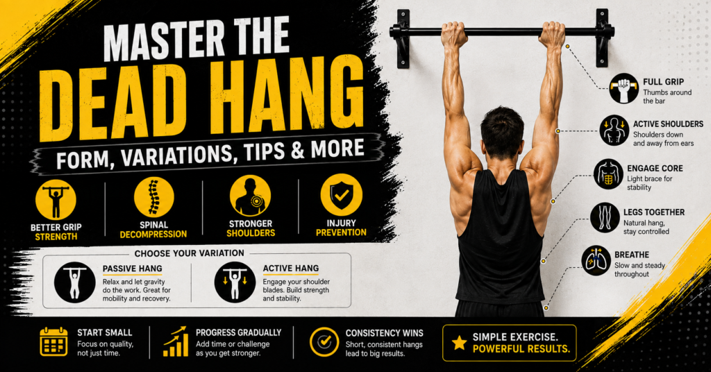 Dead hang form demonstration